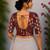 Brown authentic ajrakh patchwork cotton blouse