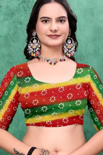 Bandhani poly georgette bandhani saree