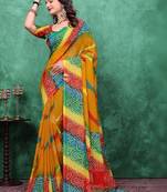 Bandhani poly georgette bandhani saree