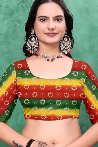 Bandhani poly georgette bandhani saree