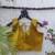 Mustard authentic ajrakh handblock printed sleeveless silk blend blouse
