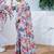 Floral poly georgette leheriya saree