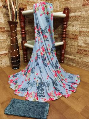 Floral poly georgette leheriya saree 3