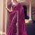 Leheriya embroidered pure georgette fusion leheriya saree
