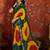 Tie and dye embroidered pure georgette fusion bandhani saree
