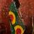 Tie and dye embroidered pure georgette fusion bandhani saree