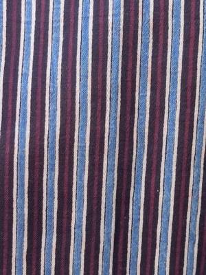 Navy blue authentic ajrakh handblock printed sleeveless silk blend blouse 5