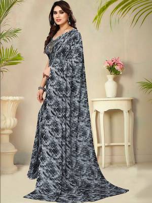 Tie and dye poly georgette leheriya saree 1