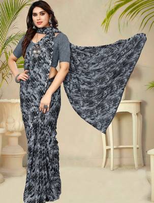 Tie and dye poly georgette leheriya saree 4