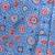 Navy blue authentic ajrakh handblock printed sleeveless silk blend blouse