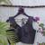 Navy blue authentic ajrakh handblock printed sleeveless silk blend blouse