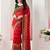 Pure chiffon fusion leheriya saree