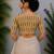 Yellow premium cotton handblock printed blouse