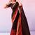 Pure chiffon fusion leheriya saree