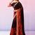 Pure chiffon fusion leheriya saree