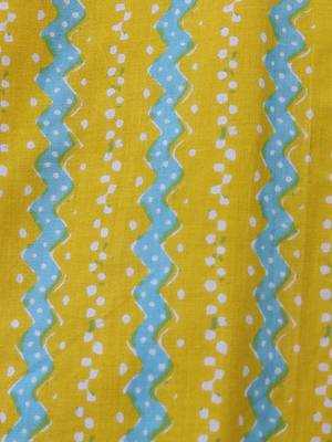 Yellow premium cotton handblock printed blouse 5