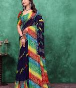 Bandhani poly georgette bandhani saree