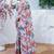 Floral poly georgette leheriya saree