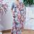 Floral poly georgette leheriya saree