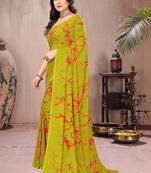 Tie and dye poly georgette leheriya saree