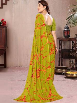 Tie and dye poly georgette leheriya saree 2