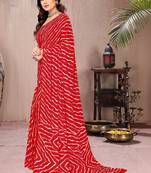 Leheriya poly georgette leheriya saree