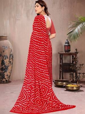 Leheriya poly georgette leheriya saree 2