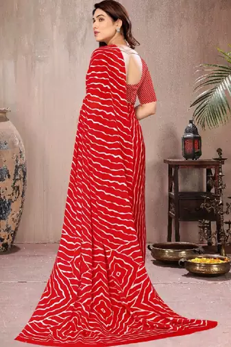 Leheriya poly georgette leheriya saree