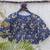 Navy blue premium cotton handblock printed blouse