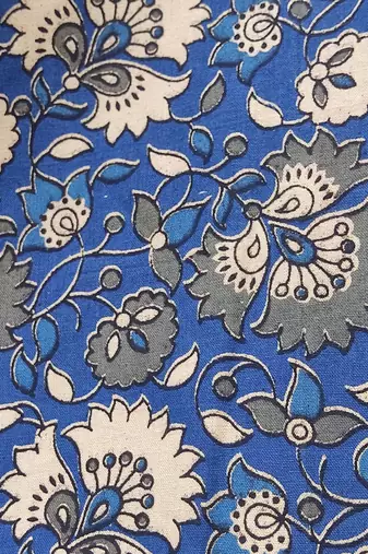 Navy blue premium cotton handblock printed blouse