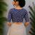 Navy blue premium cotton handblock printed blouse