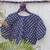 Navy blue premium cotton handblock printed blouse