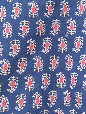 Navy blue premium cotton handblock printed blouse 5