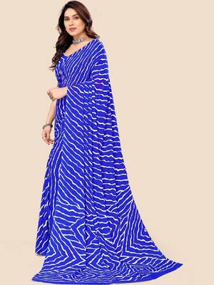 Leheriya poly georgette leheriya saree 1