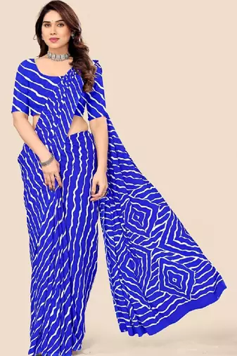 Leheriya poly georgette leheriya saree
