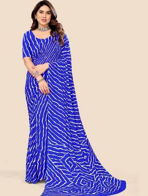 Leheriya poly georgette leheriya saree 4