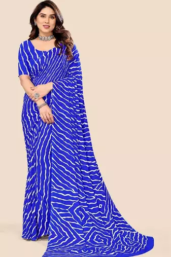 Leheriya poly georgette leheriya saree