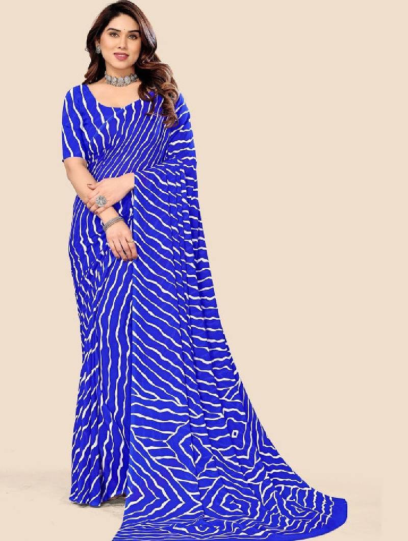 Leheriya poly georgette leheriya saree