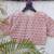 Pink premium cotton handblock printed blouse