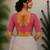 Pink premium cotton handblock printed blouse