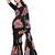 Floral poly georgette bandhani saree