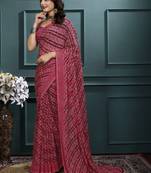 Leheriya poly georgette leheriya saree