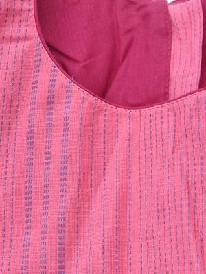 Pink premium cotton handblock printed blouse 5