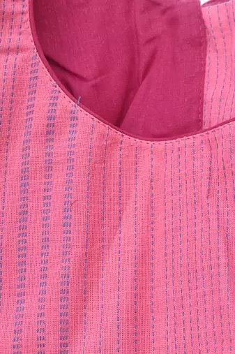 Pink premium cotton handblock printed blouse
