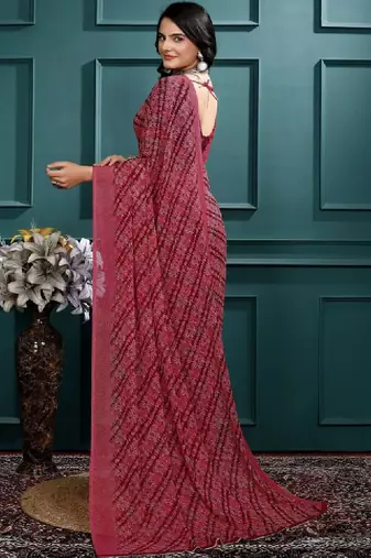 Leheriya poly georgette leheriya saree