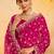 Bandhani embroidered pure georgette fusion bandhani saree