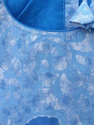 Sky blue premium cotton handblock printed blouse 5