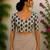 White premium cotton handblock printed blouse