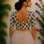 White premium cotton handblock printed blouse