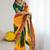 Bandhani embroidered pure georgette fusion bandhani saree